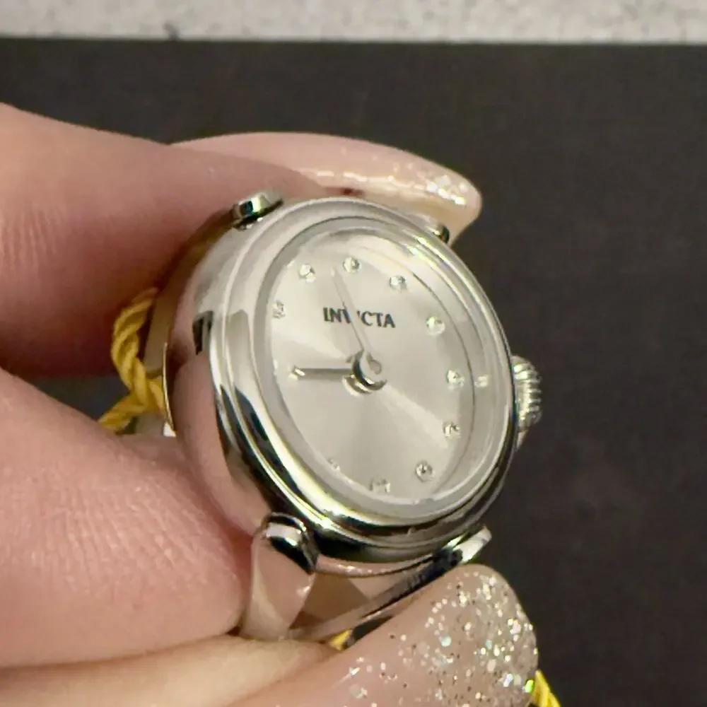Invicta Angel Women's Ring Watch - 17.5mm, Silver (44480) $199 MSRP-NEW IN BOX - Picture 3 of 16